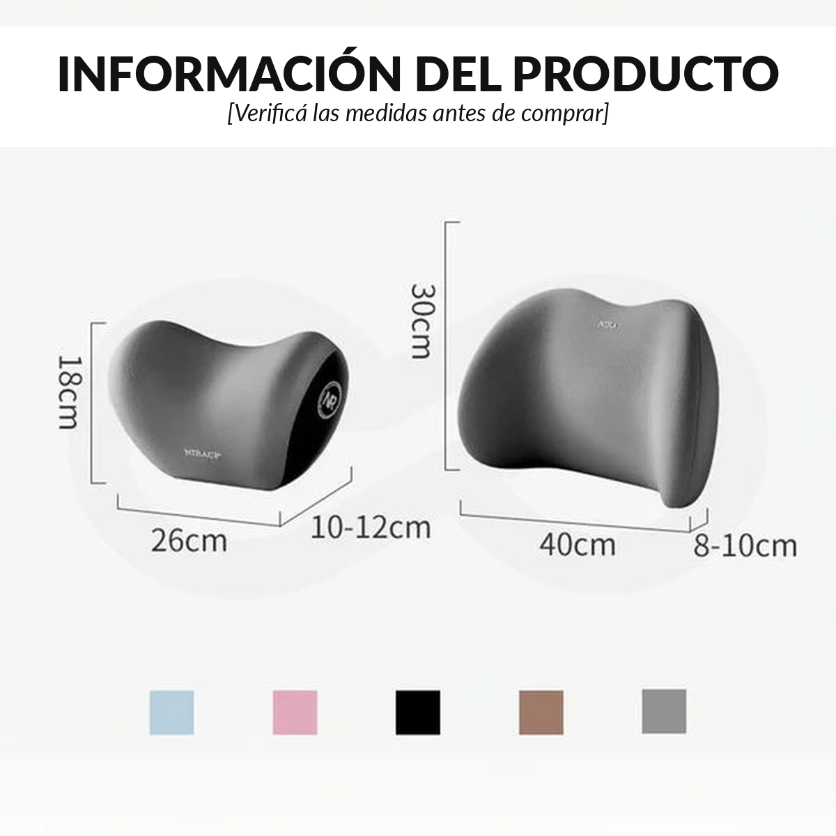 NovaGroup Almofada Lombar Ergonômica para Carro, Escritório e Sofá - Suporte para Coluna