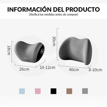 NovaGroup Almofada Lombar Ergonômica para Carro, Escritório e Sofá - Suporte para Coluna