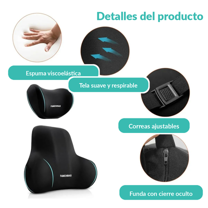 NovaGroup Almofada Lombar Ergonômica para Carro, Escritório e Sofá - Suporte para Coluna